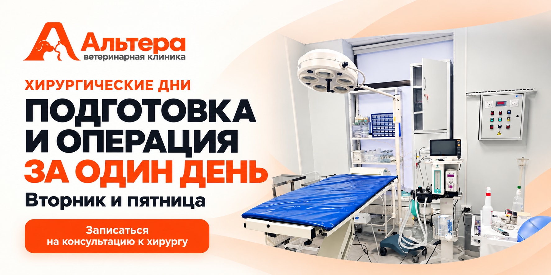 Подготовка и операция за один день